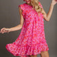 Floral Hot Pink Dress
