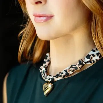 Leopard Scarf Necklace