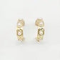 Gold Pearl Hoops