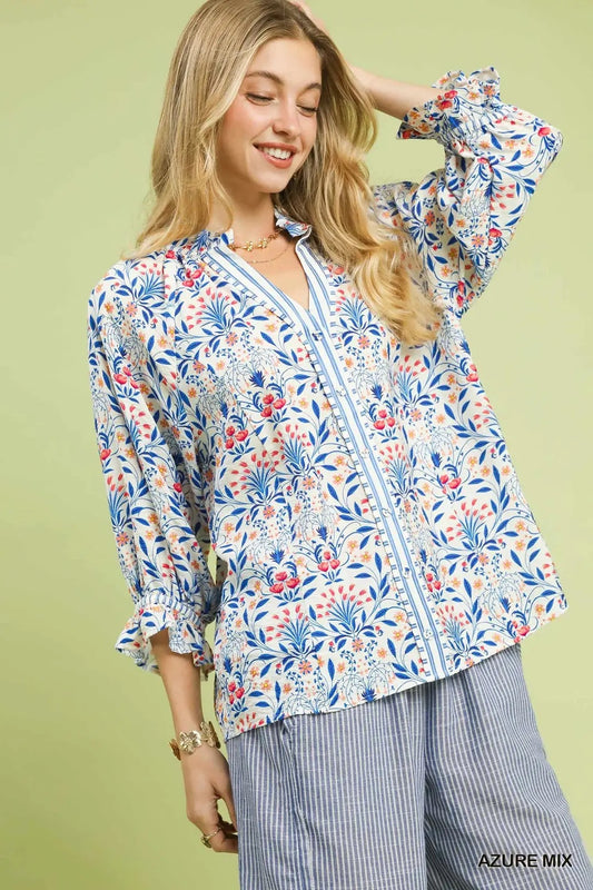 Botanical Print Blouse