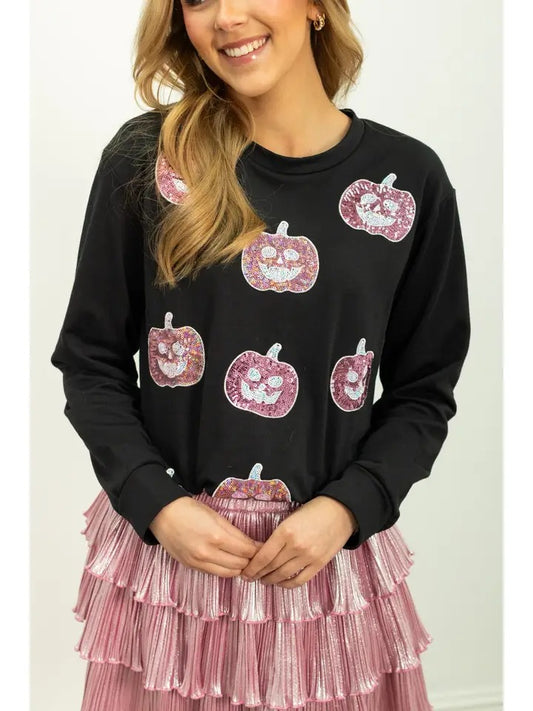 Glitter Pumpkin Top