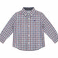 Long Sleeve Blue/Orange/Green Dress Shirt