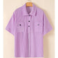 Pink Button Collar Top