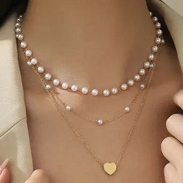Pearl heart Necklace