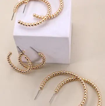 Ball Hoop Earrings