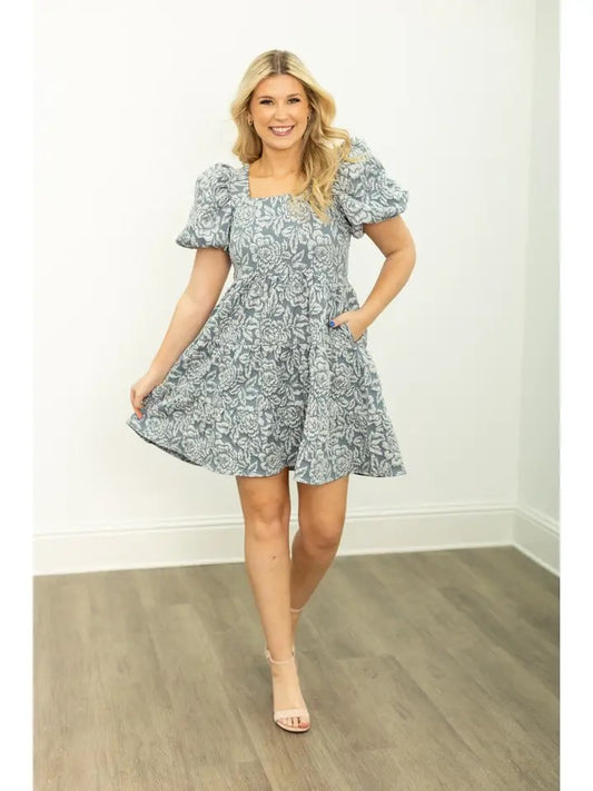 Baby Doll Blue Dress