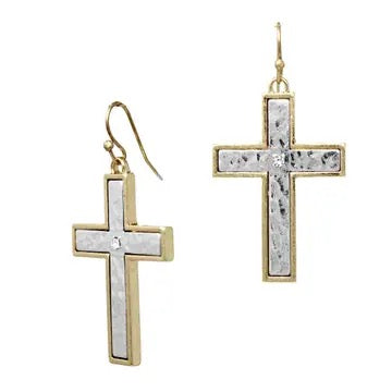 Silver Cross Earrings