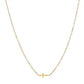 White Beaded Cross Necklace