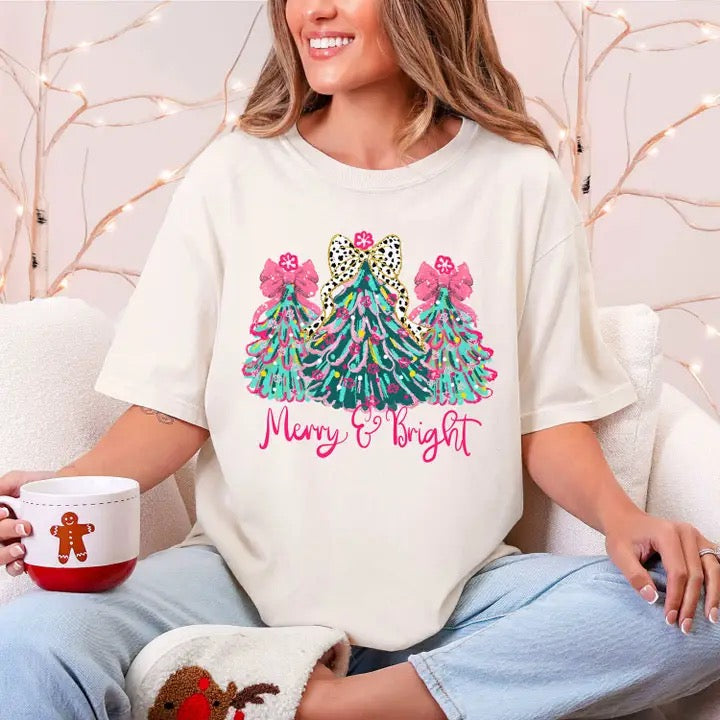 Merry & Bright Christmas Tee