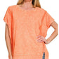 Orange Acid Wash Top