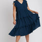 Flutter Sleeve Tiered Dress