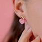 Pink Heart Earrings