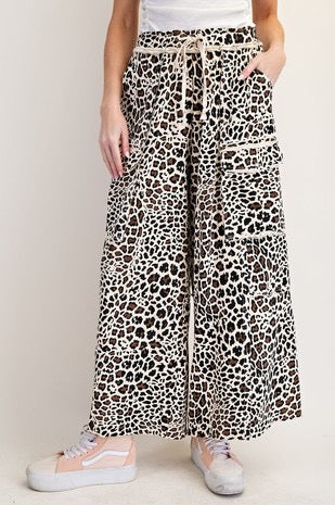 Leopard Cargo Pants