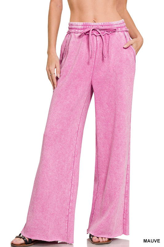 Long Acid Wash Pants