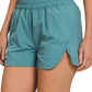 Windbreaker Smocked Running Shorts