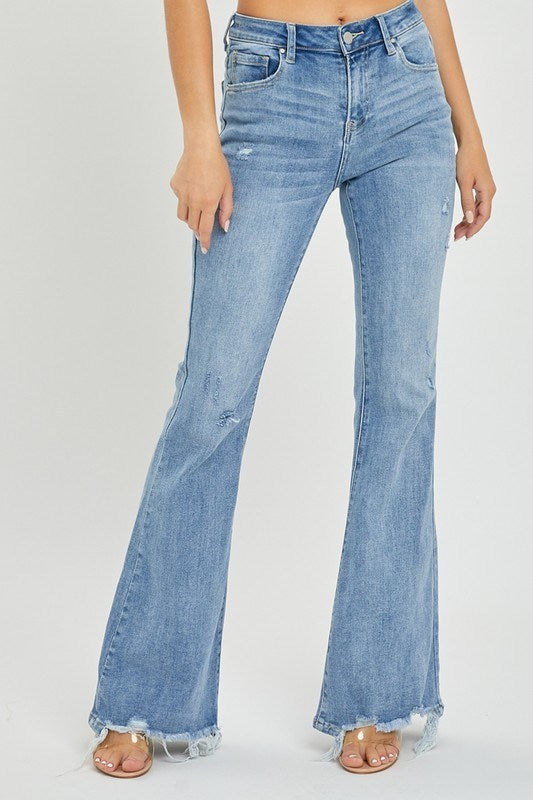 Distressed Flare Jeans