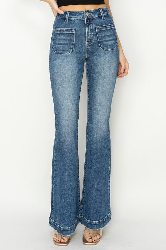 Dark Wash Front Pocket Jeans