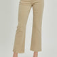 Sand Beige High Waist Crop Jeans