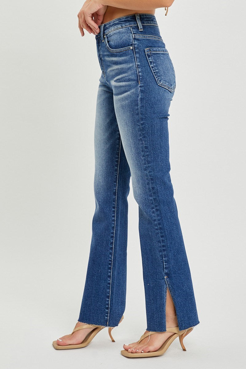 Straight Leg Jean With Slit