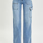 Medium Wash Cargo Jeans