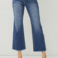 High Rise Crop Frayed Jeans