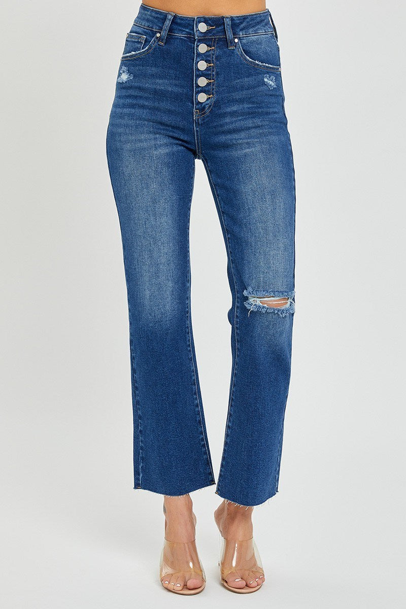 Dark Wash Distressed Jeans