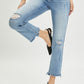 High Rise Distress Straight Jeans
