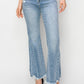 Leg Seam Line Ankle Flare Jeans