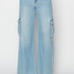HIGH RISE WIDE CARGO JEANS