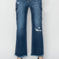 High Rise Cargo Ankle Straight Jeans