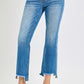 Medium Wash Bootcut Frayed Jeans