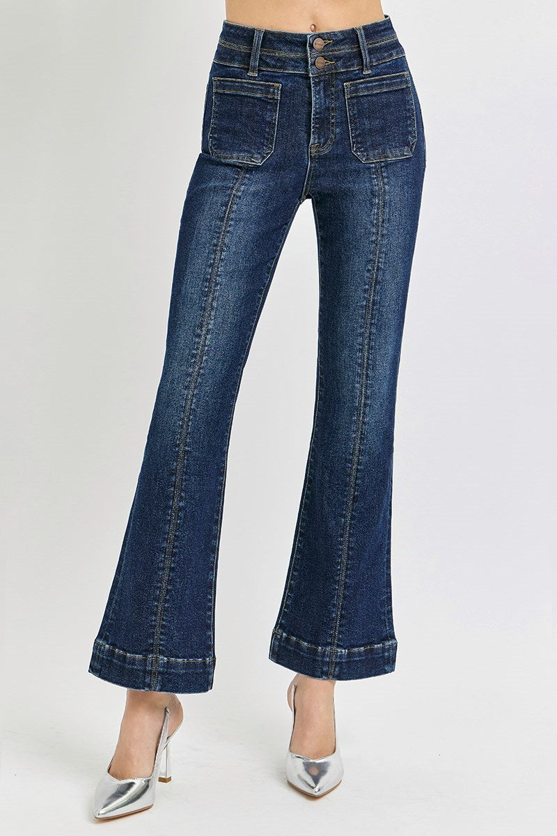 High Rise Ankle Bootcut Jeans