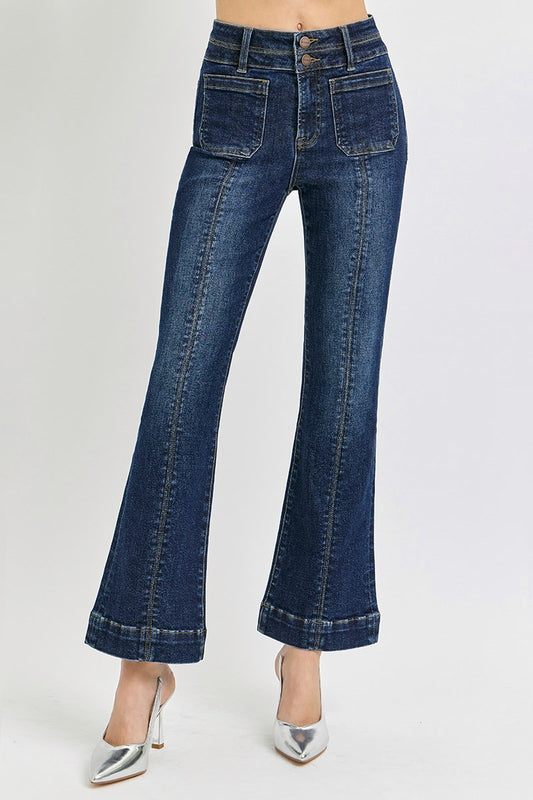 High Rise Ankle Bootcut Jeans