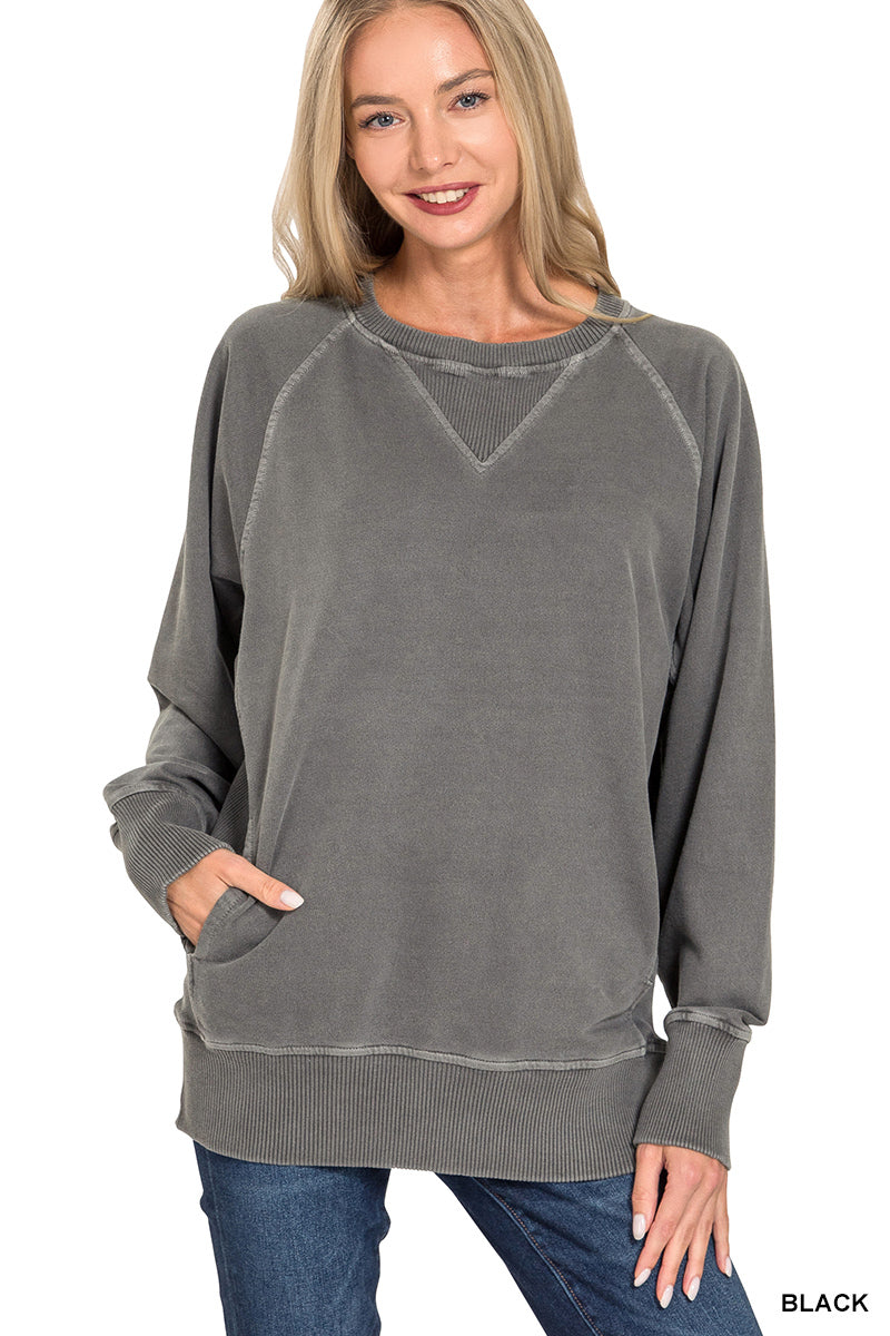 Regular French Terry Pullover With Pockets