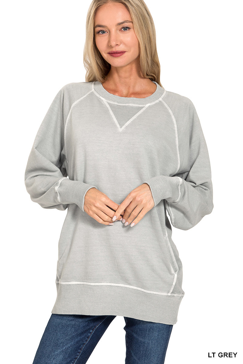 Regular French Terry Pullover With Pockets