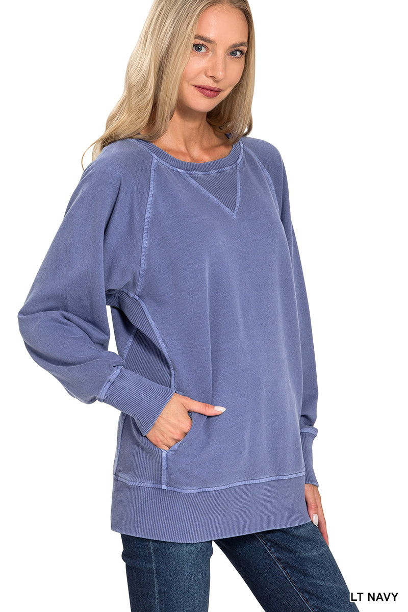 Regular French Terry Pullover With Pockets