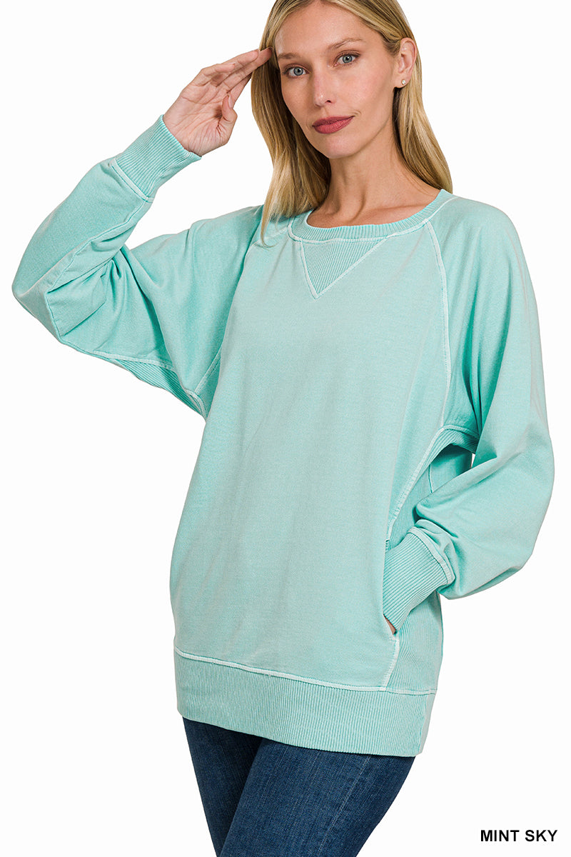 Regular French Terry Pullover With Pockets