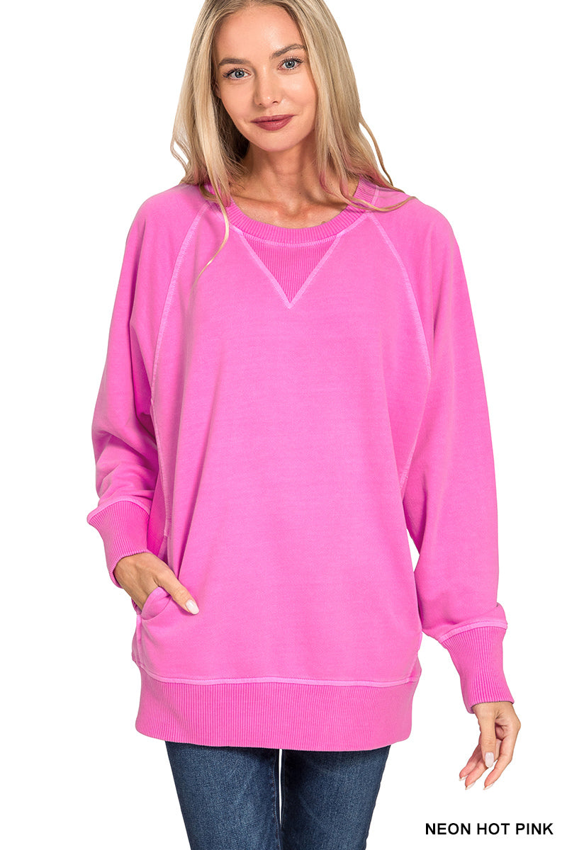 Regular French Terry Pullover With Pockets