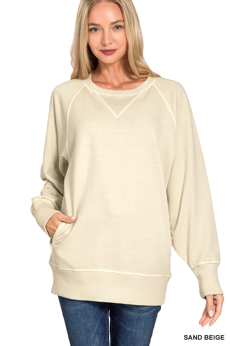 Regular French Terry Pullover With Pockets