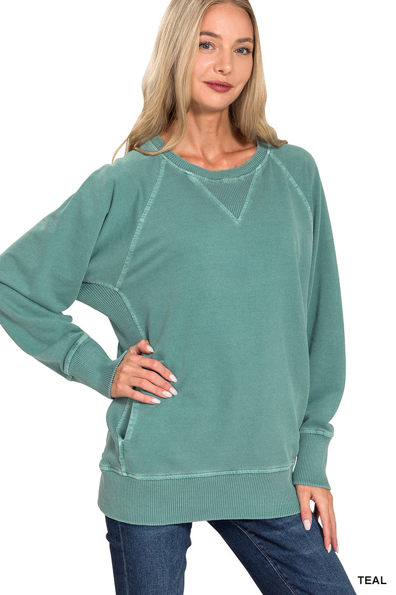 Regular French Terry Pullover With Pockets