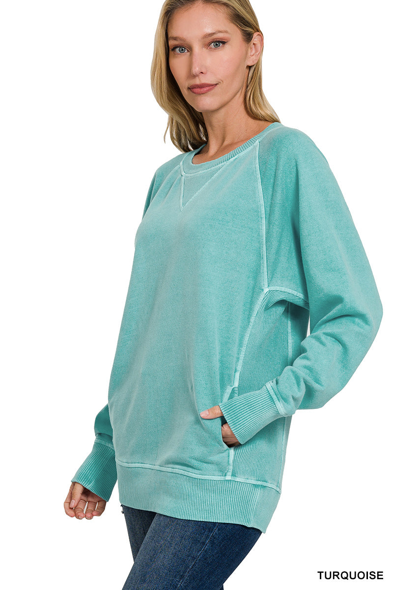 Regular French Terry Pullover With Pockets