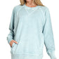 Acid Wash Pullover With Pockets