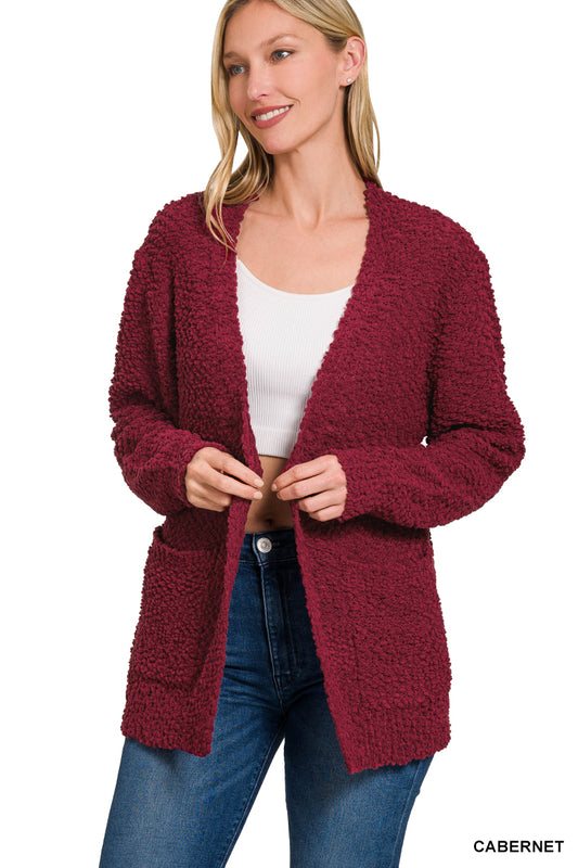 Soft Popcorn Sweater Cardigan