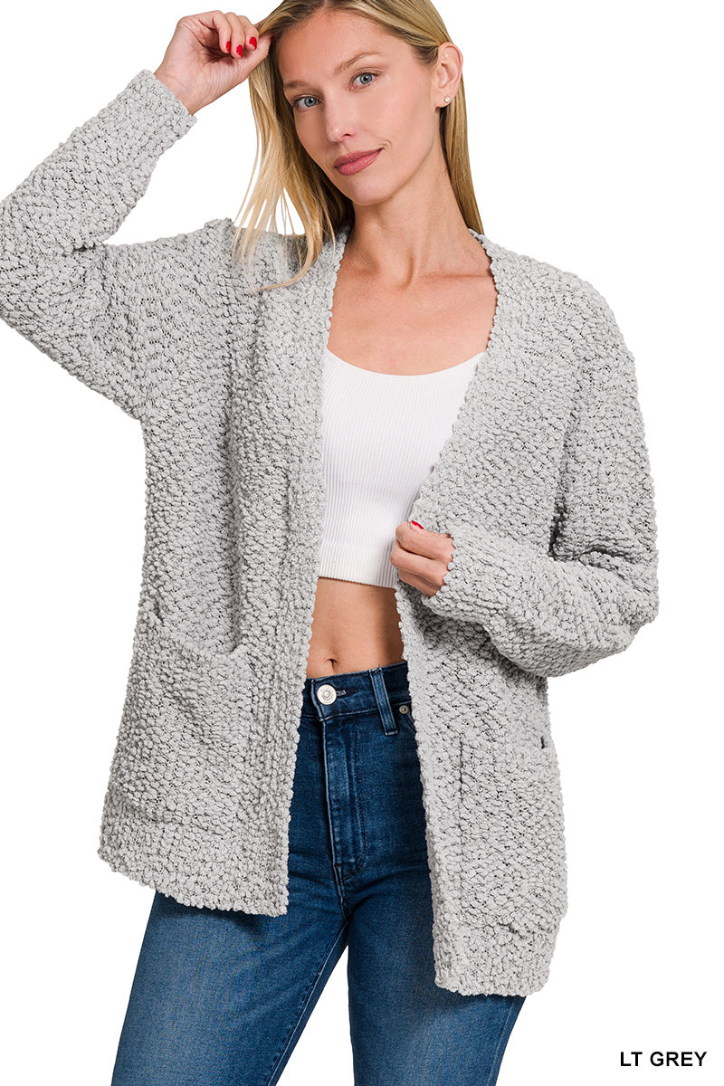 Soft Popcorn Sweater Cardigan