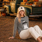 Halloween Ghost Appliqué Striped Long Sleeve Top