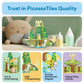 PicassoTiles 46pc Safari Theme Magnetic Tile Building Set