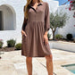 Collared Shirt Dress w/ Pockets