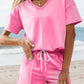 Comfy V Neck Tee & Pockets Shorts Set | S-XL