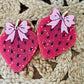Strawberry Bow Car Freshie 