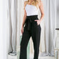 SOLID CASUAL WIDE PANTS WITH WAIST BAND